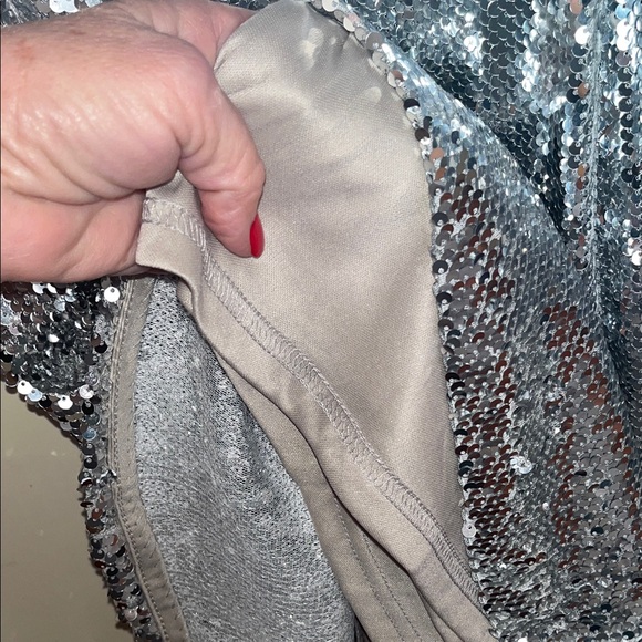Lulu's Shimmering Silver Sequin Mini Dress - Picture 7 of 13